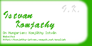 istvan komjathy business card